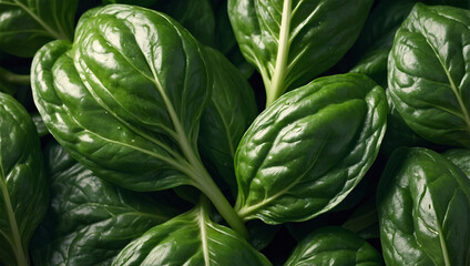 Fototapeta premium Image of spinach vegetable, close up 4k quality 6