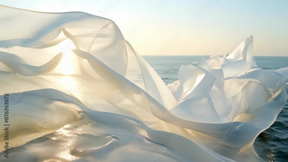 Aufkleber the once crisp and taut fabric now billows and ripples in the breeze creating a mesmerizing display 