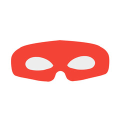 Carnival mask red silhouettes vector