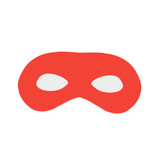 Carnival mask red silhouettes vector