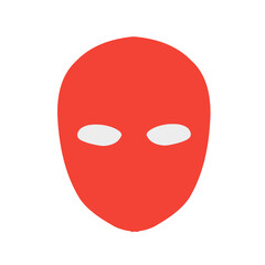 Carnival mask red silhouettes vector