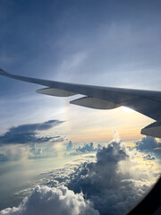 Fototapeta premium flying over the clouds