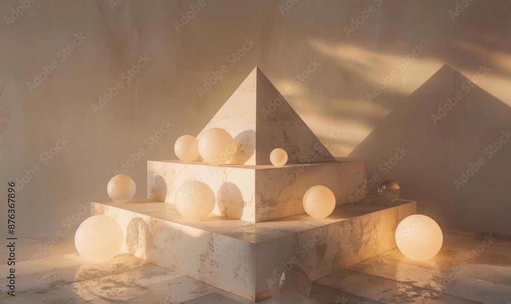 Poster abstract background with geometric composition