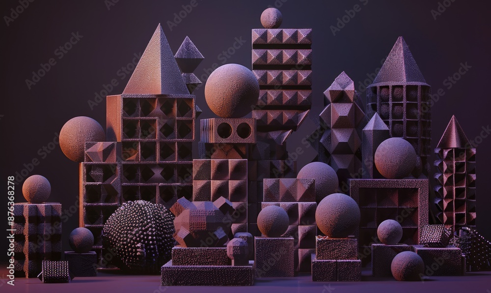 Poster abstract background with geometric composition