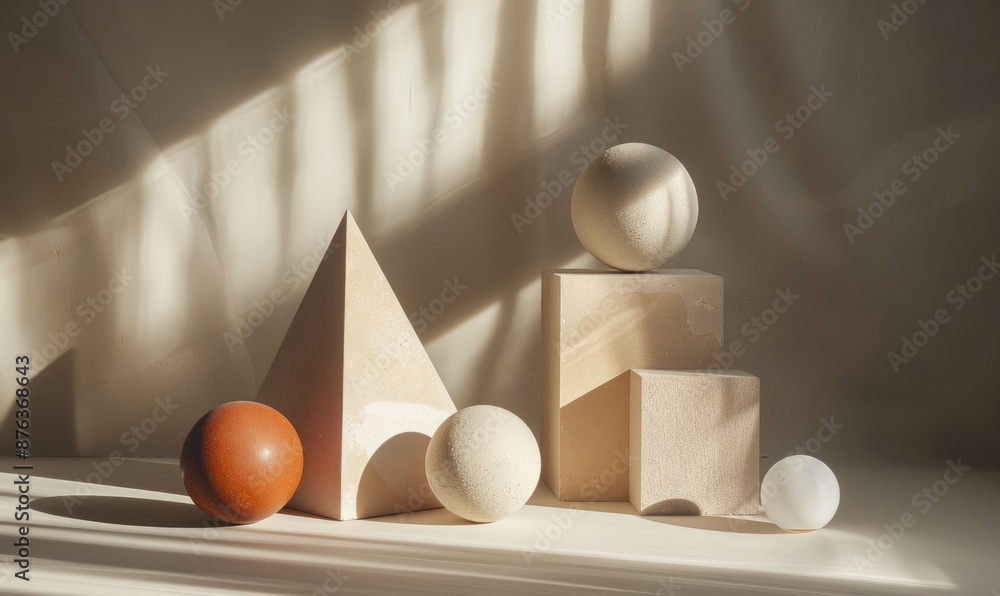 Poster abstract background with geometric composition