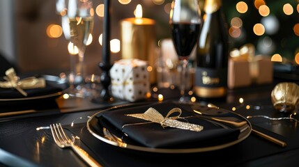 Elegant 21St Birthday Table Setting.