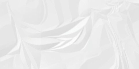 White wrinkly backdrop paper background. panorama craft wrinkly paper texture background, crumpled pattern texture. paper crumpled texture. white fabric crushed textured crumpled.