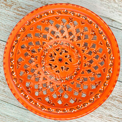 plat tunisien, en gros plan, vue du dessus