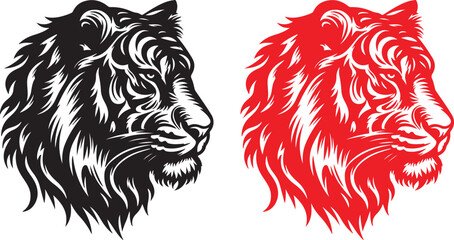 tiger head vector art