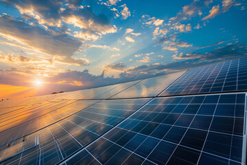 New Solar Panels Installed on Industrial Roof: Advancing Clean Energy Solutions - Generative AI.