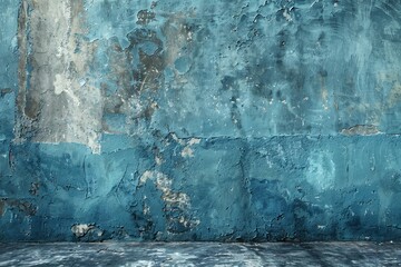 Blue textured concrete background created with Generative AI