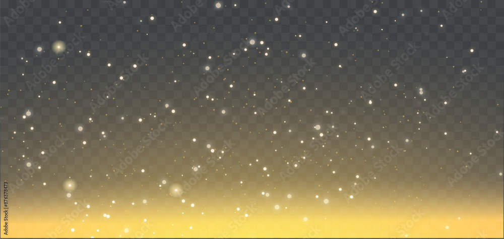 Poster abstract glowing bokeh lights. bokeh lights effect isolated on transparent background.