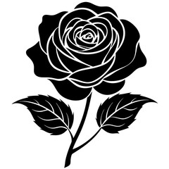 rose vector silhouette