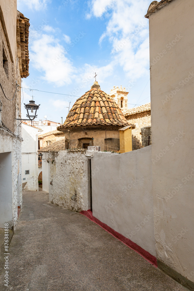 Wall mural a street in jerica town, comarca of alto palancia, province of castellon, community of valencia, spa