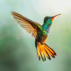 Obraz premium hummingbird fly in blurred background