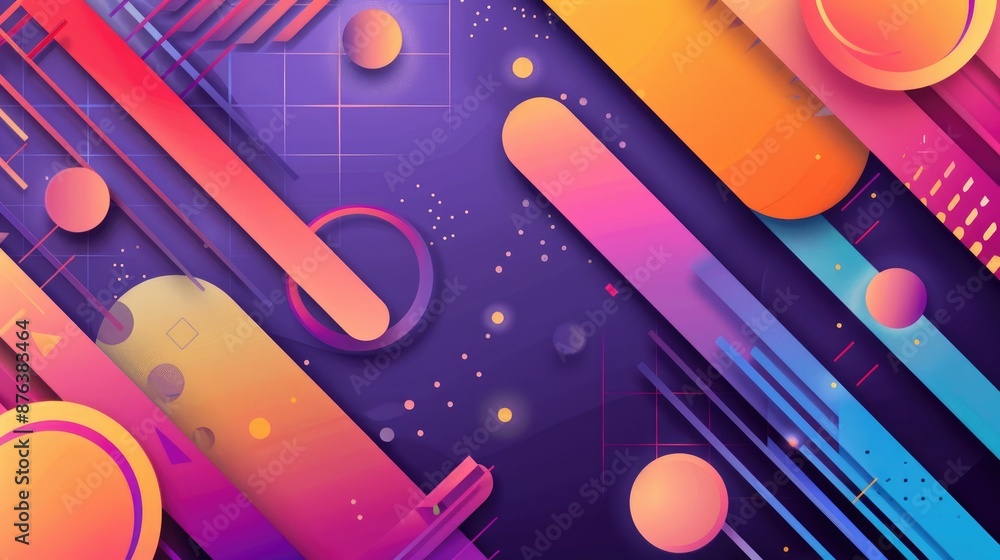 Poster abstract geometric gradient spring color scheme for web design