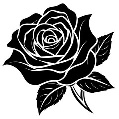 rose vector silhouette