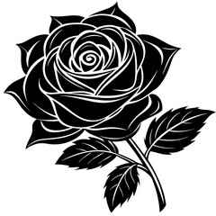 rose vector silhouette