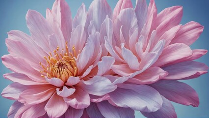 Obraz premium A large flower with a dark backdrop, shown in a highly detailed digital close-up painting
