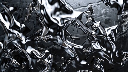 Abstract black and white liquid texture