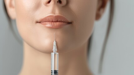 Profile rejuvenated with a serum, realistic, bright epidermis