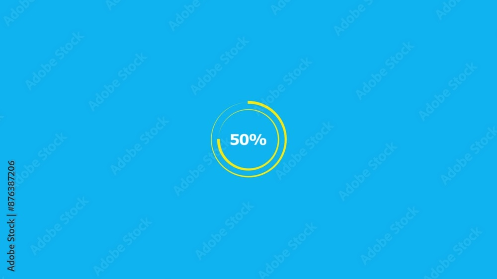 Aufkleber loading icon animation.circle percentage diagrams meter from 0 to 100.