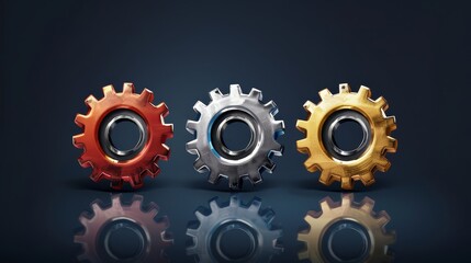 Cogwheel illustration. Beautiful cog concept