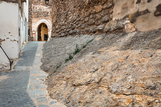 Medieval Portal of San Juan in Jerica, comarca of Alto Palancia, Province of Castellon, Community of Valencia, Spain