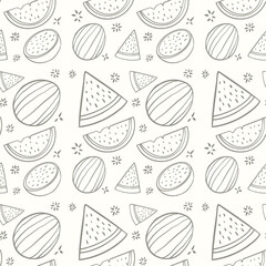 illustration of beautiful watermelon pattern