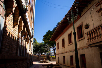Beautiful alley next to the Cathedral Our Lady of Las Mercedes at the Holy Mother Laura Montoya...