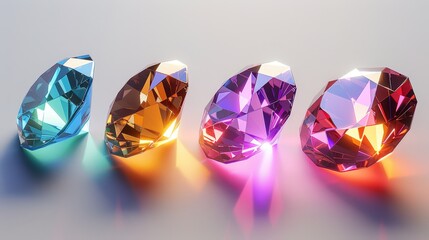 Diamond illustration. Beautiful diamond concept
