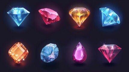 Fototapeta premium Diamond illustration. Beautiful diamond concept