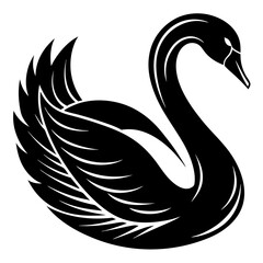 create minimalist swan silhouette