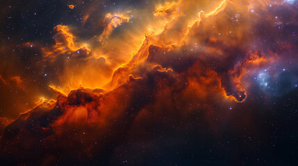 Fototapeta premium Background with colorful astrophotography, AI-generative