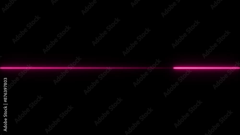 Aufkleber loop animation of glowing horizontal neon line.