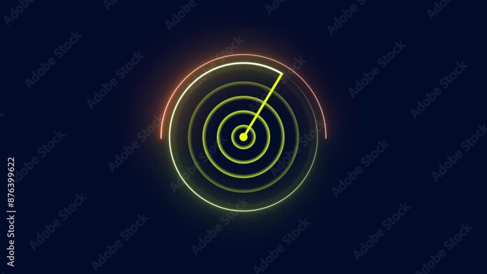 Poster radar screen animated. radar screen loop able technology