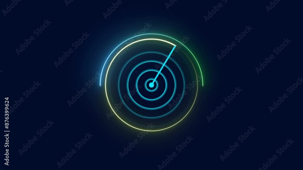Poster radar screen animated. radar screen loop able technology