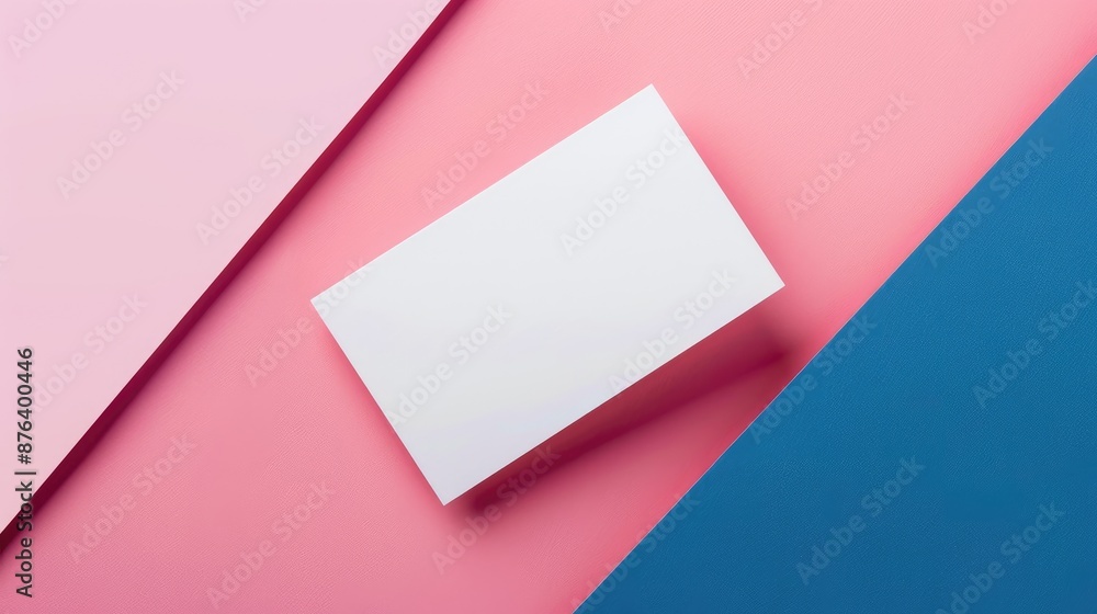 Poster abstract background with blank business card for corporate branding mock up space for text top view