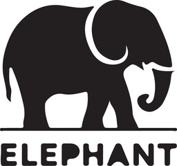 Elephants logo icon silhouette vector art image illustration