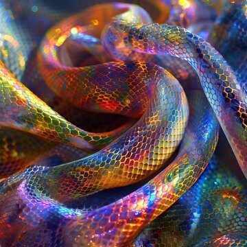 Neon snakeskin background