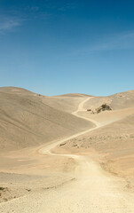 Dirt road between dunes