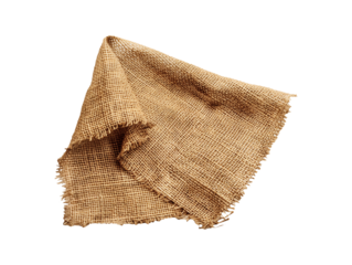 Burlap cloth isolated on transparent background, png