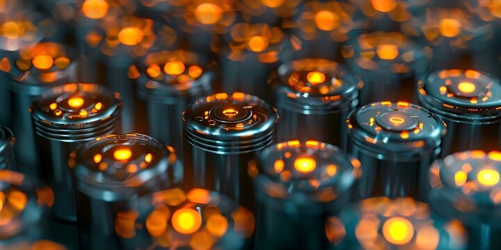 Displaying Lithium Ion Battery Mineral Compounds in a Captivating Presentation. Concept Lithium Ion Batteries, Mineral Compounds, Captivating Presentation