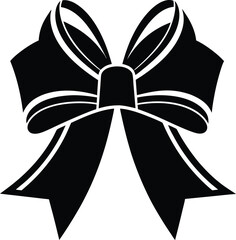 Gift Ribbon llustration black and white