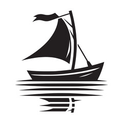 Cargo ship with containers vector illustration isolated on a white background