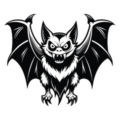 Halloween Bat Silhouette Vector illustration