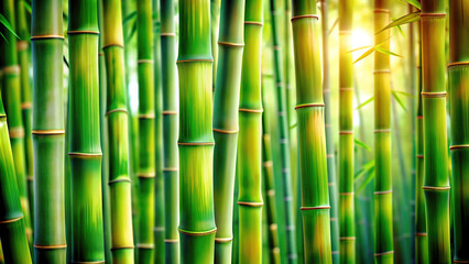 Fototapeta premium Tall and slender bamboo trees.