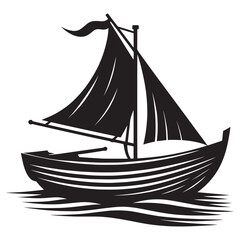 Cargo ship with containers vector illustration isolated on a white background