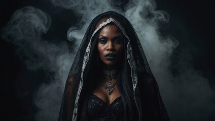 fantasy gothic african american woman witch