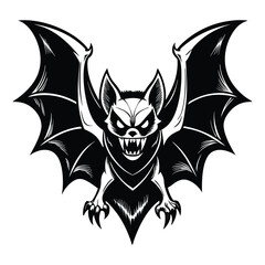 Halloween Bat Silhouette Vector illustration